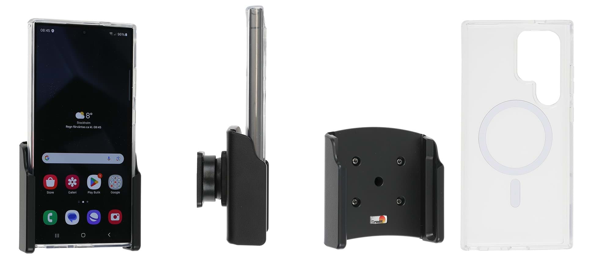 Bild von Brodit Handyhülle und Passiv Halterung 711406 für Samsung Galaxy S24 Ultra SM-S928B/DS