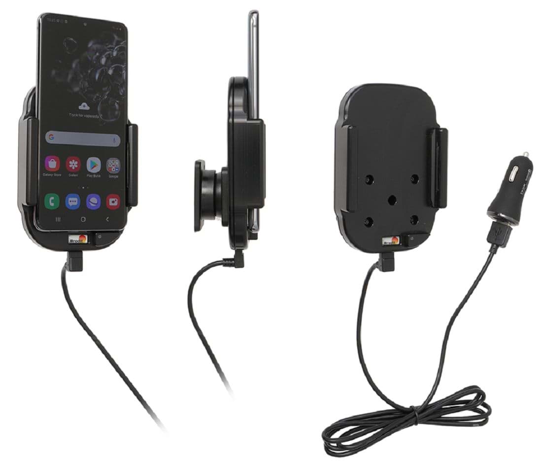 Bild von Brodit Qi kabellose aktiv Halterung mit Zig-Stecker 718190 für Samsung Galaxy S20 4G 5G (SM-G981B/SM-G981F)
