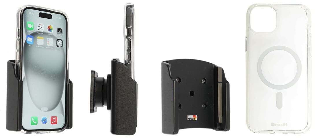 Bild von Brodit Handyhülle und Passiv Halterung 711393 für Apple iPhone 15