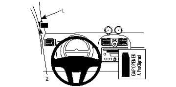 Bild von Brodit ProClip links vom Lenkrad für Smart ForTwo 08-14