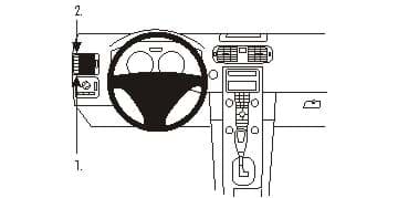 Bild von Brodit ProClip links vom Lenkrad für Volvo C70 06-15